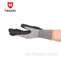 Hespax Cut Protection HPPPE Gloves de seguridad Nitrilo Bajo